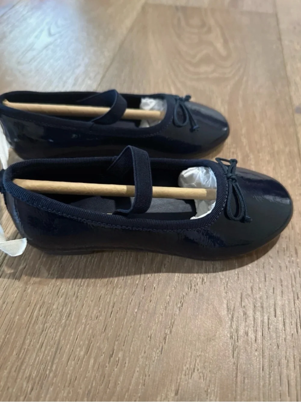Crewcuts Navy Patent Mary Jane Flats with Bow